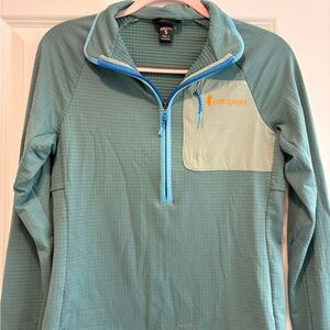 Cotopaxi Aqua and Light Blue Pullover
